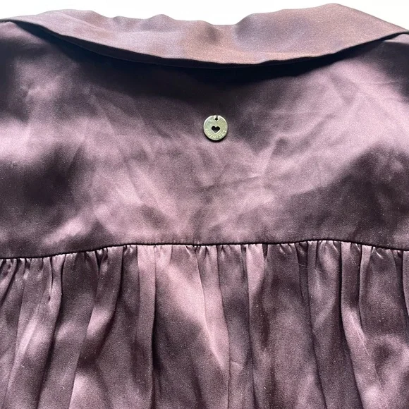 twin set simona barbieri Purple Button-Up Top sweater wool silk - Picture 10 of 10